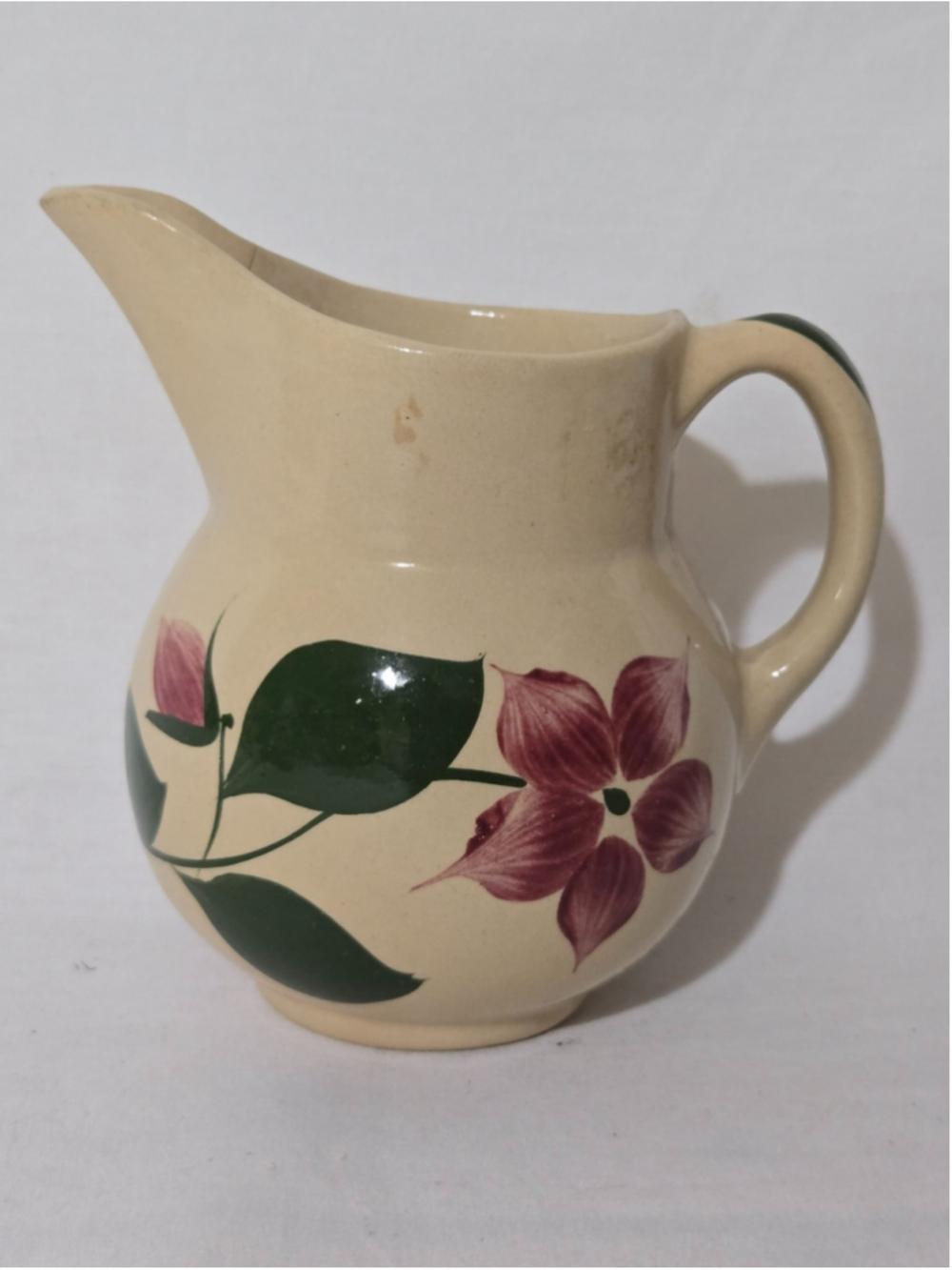 Vintage Watt Pottery #15 Starflower 5 Petal Oven Ware Pitcher Creamer 1950's USA